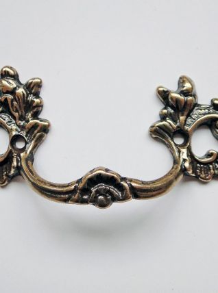 Poignée de tiroir meuble boite Laiton patine antiquaire 