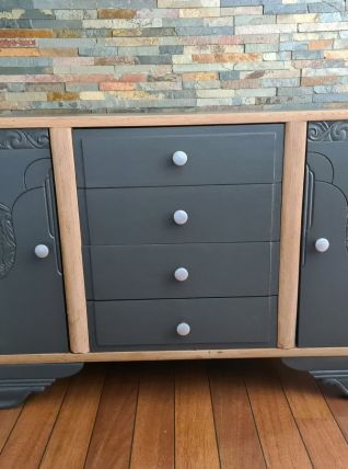 Superbe commode vintage en chêne 