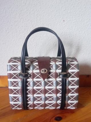Sac vintage en plastique tressé (années 70)