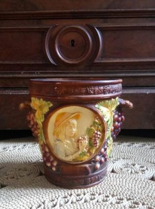 Cache pot en plastique - vintage 