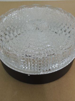 Plafonnier en verre et métal