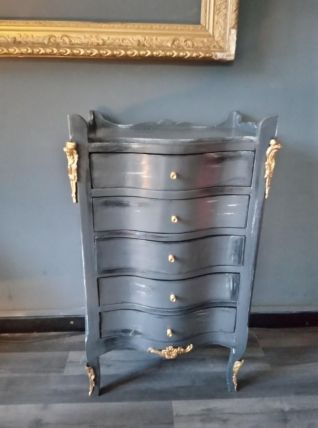 Commode grise patinée style Louis XV