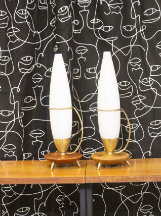 Lampe Tripode Vintage en Teck et Laiton édition Philips, 196