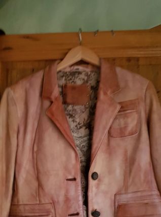veste cuir agneau vintage
