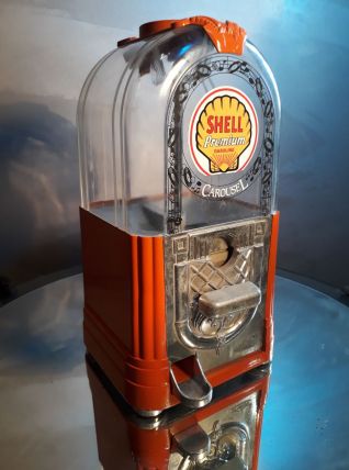distributeur carousel shell chewing gum vintage 70s a 80s, f
