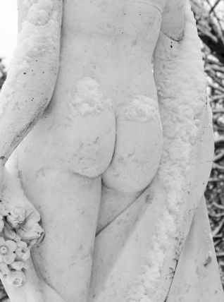 Photographie statut femme nue neige hiver.