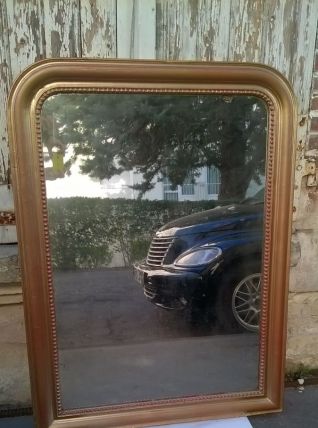 ancien grand miroir louis Philippe doré