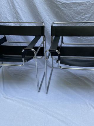 Paire de fauteuil Wassily - Marcel Lajos Breuer  -  1968  