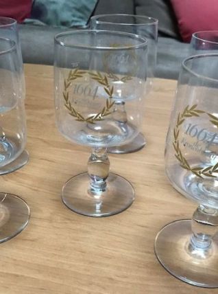 Lot 6 verres à bière " 1664 de Kronenbourg " 25 cl , décor l