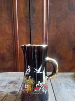 Pichet en céramique émaillée signée Tess - Années 50/60