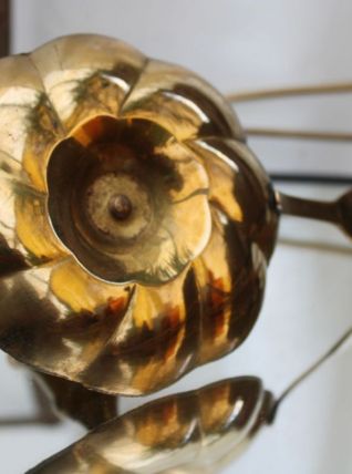 Bougeoir doré ananas