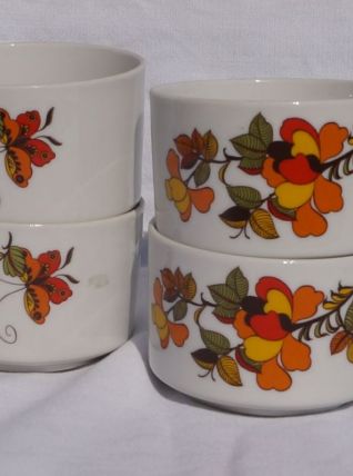 4 tasses à café vintage 