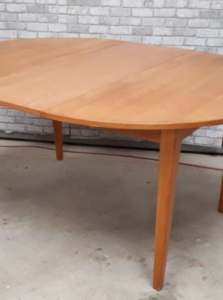table ovale danoise 160x120cm plaquage hetre natural  h73x 1