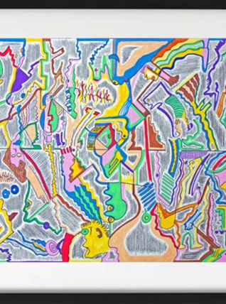  Décoration murale art singulier. Dessin pièce unique.