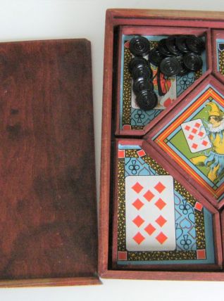 Jeux nain jaune bois vintage Wery notice sans carte pions