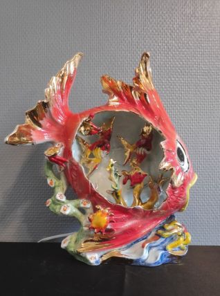 lampe poisson en céramique Vallauris