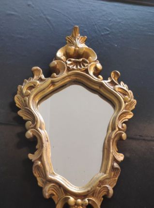miroir baroque en stuc doré