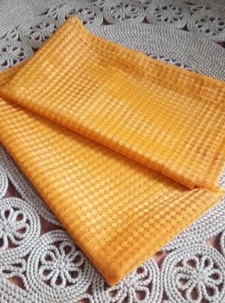 Jolie paire de rideaux orange (vintage)