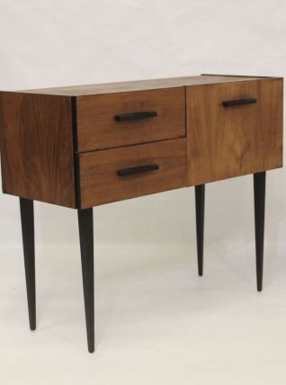 Enfilade années 60 avec une porte et ses deux tiroirs