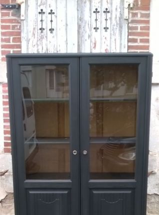 Vitrine art déco noir mat