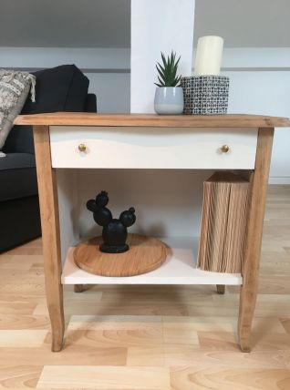 Console chêne relookée