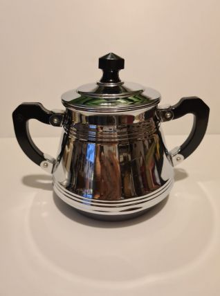 Sucrier Vintage en Métal Chromé