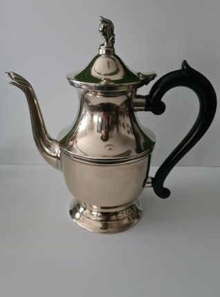 Cafetière étain et manche noir bakélite