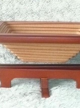 corbeille pliable en  bois