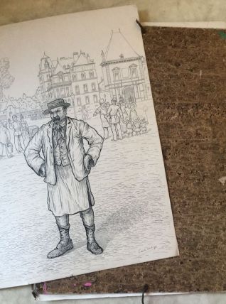 25 dessins originaux  à l’encre de Emile Deshays 