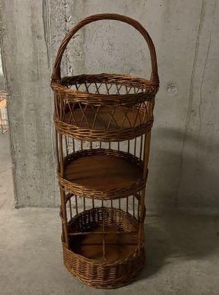 Desserte bar en rotin