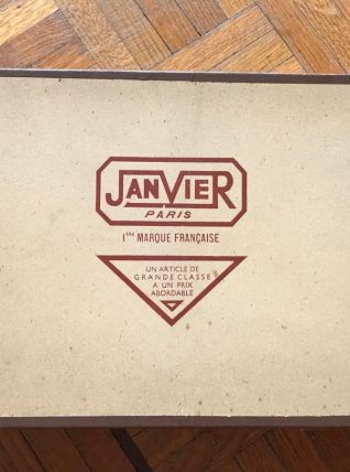 Trousse cuir, nécessaire de toilette "Janvier" années 60