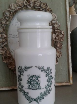 Grand pot vintage en opaline 