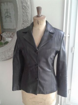 Veste en cuir souple
