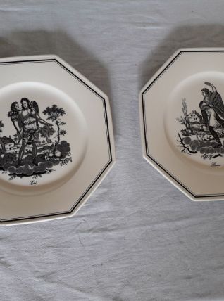 2 ASSIETTES  VILLEROY ET BOCH