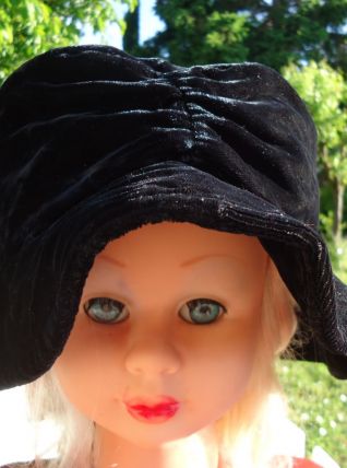 Chapeau velour noir année 1953