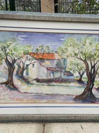 Aquarelle provençale Élisabeth Toulouse