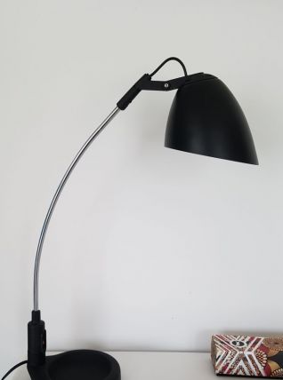 Lampe de bureau noire vintage Veneta Lumi