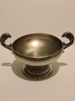 Coupe de mariage etain signé anse tête de bélier