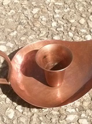 bougeoir  en  cuivre ,vintage