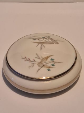 Bonbonnière porcelaine de Limoges décors floral