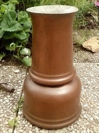pot , vase en  cuivre , vintage