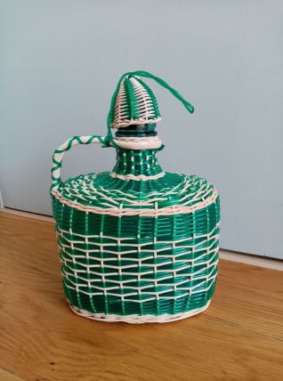 Bouteille scoubidou Viresa turquoise avec capuchon