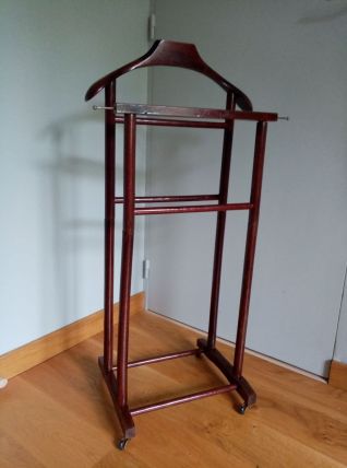 Valet de chambre en bois à double portant pour vêtements