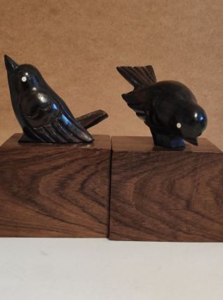 serre-livres oiseaux art-déco