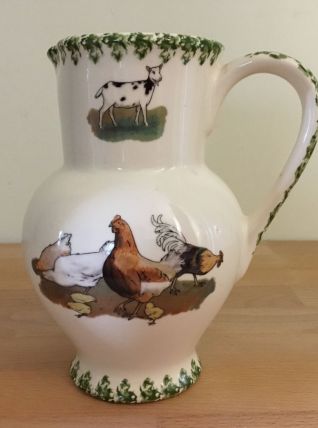 Vase/Pichet Vintage en Faïence de Roanne