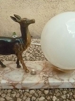 lampe a poser sur socle marbre ,vintage