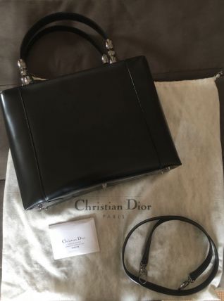 Sac Christian Dior Malice Cabas Cuir Noir Grand Modèle