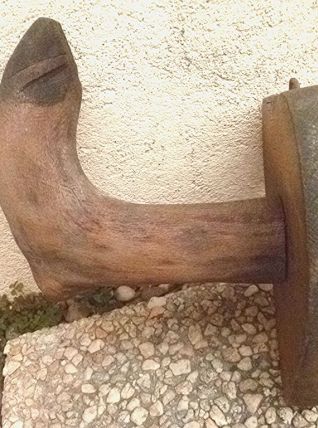 patère en bois sur ecusson,vintage