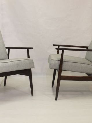 PAIRE DE FAUTEUILS HENRYK LIS 300-190 ANNEE 1970.