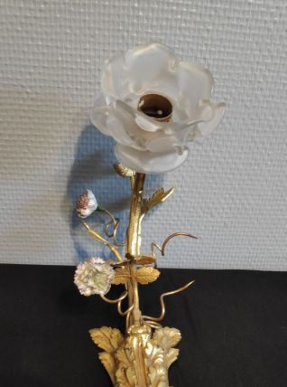 applique fleurs en bronze art déco